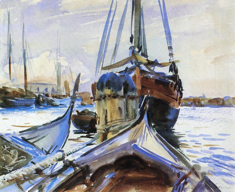 boat John Singer Sargent Venice Oil Paintings